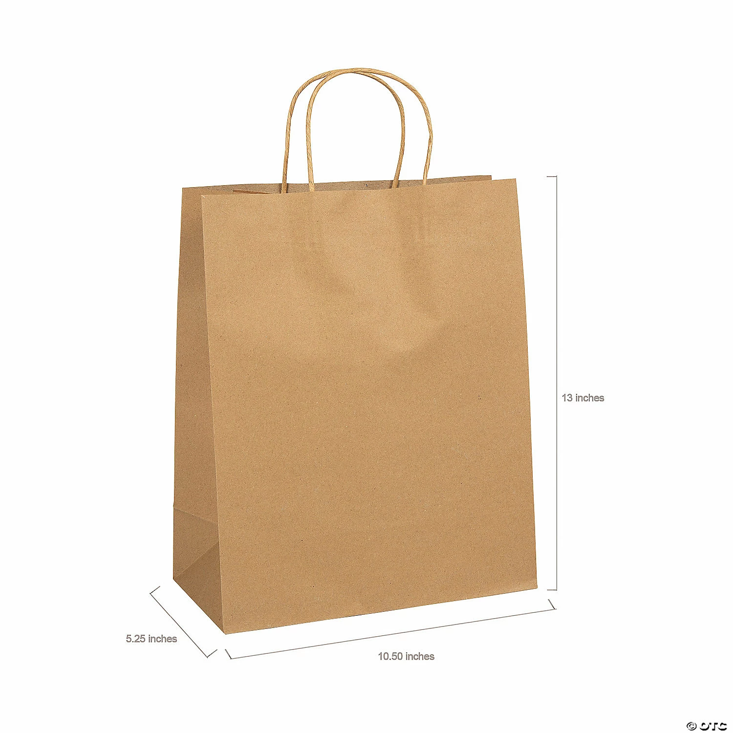 Discount β 10 1/2" x 5 1/4" x 13" Large Brown Kraft Paper Gift Bags - 12 Pc. π₯° - Image 2
