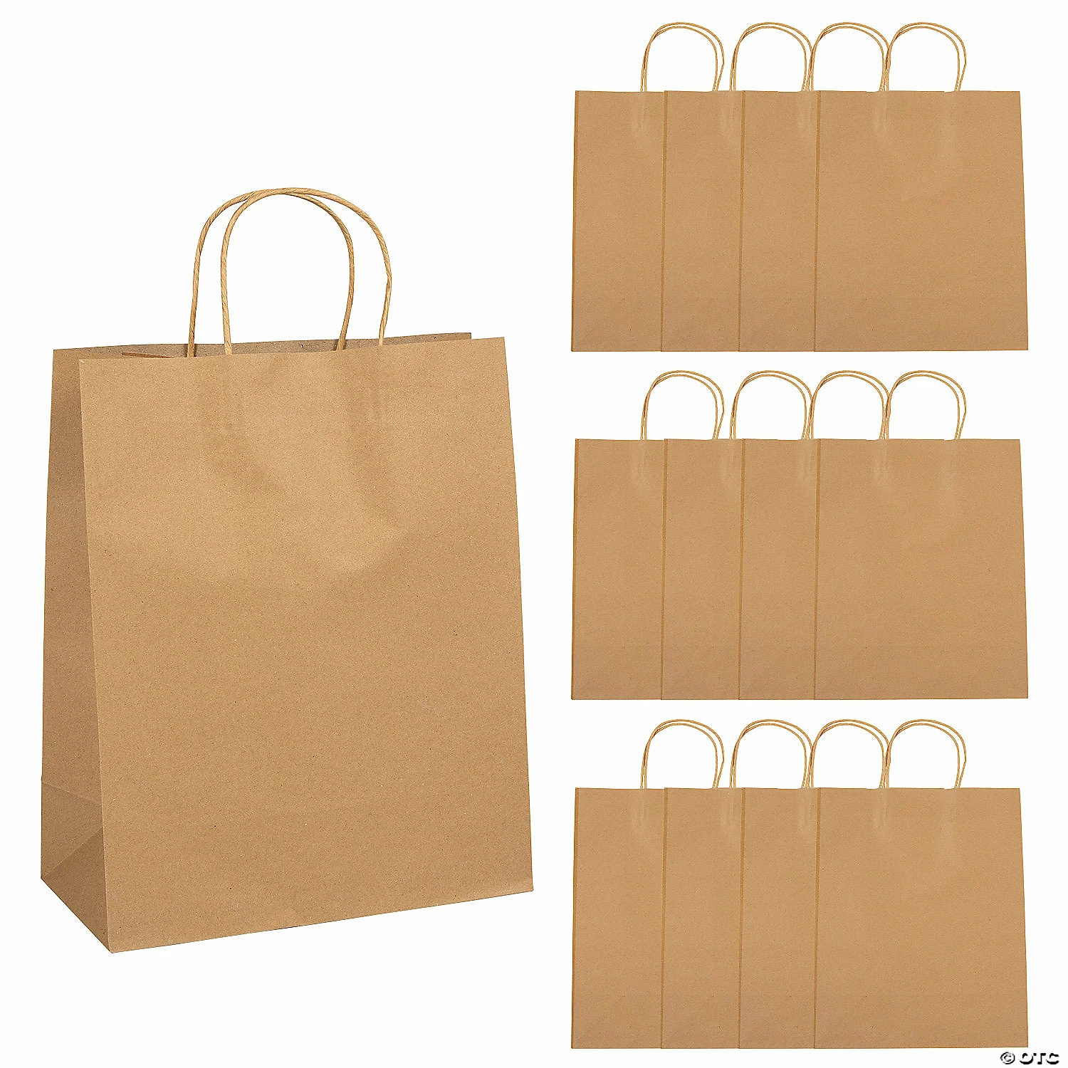 Discount β 10 1/2" x 5 1/4" x 13" Large Brown Kraft Paper Gift Bags - 12 Pc. π₯°