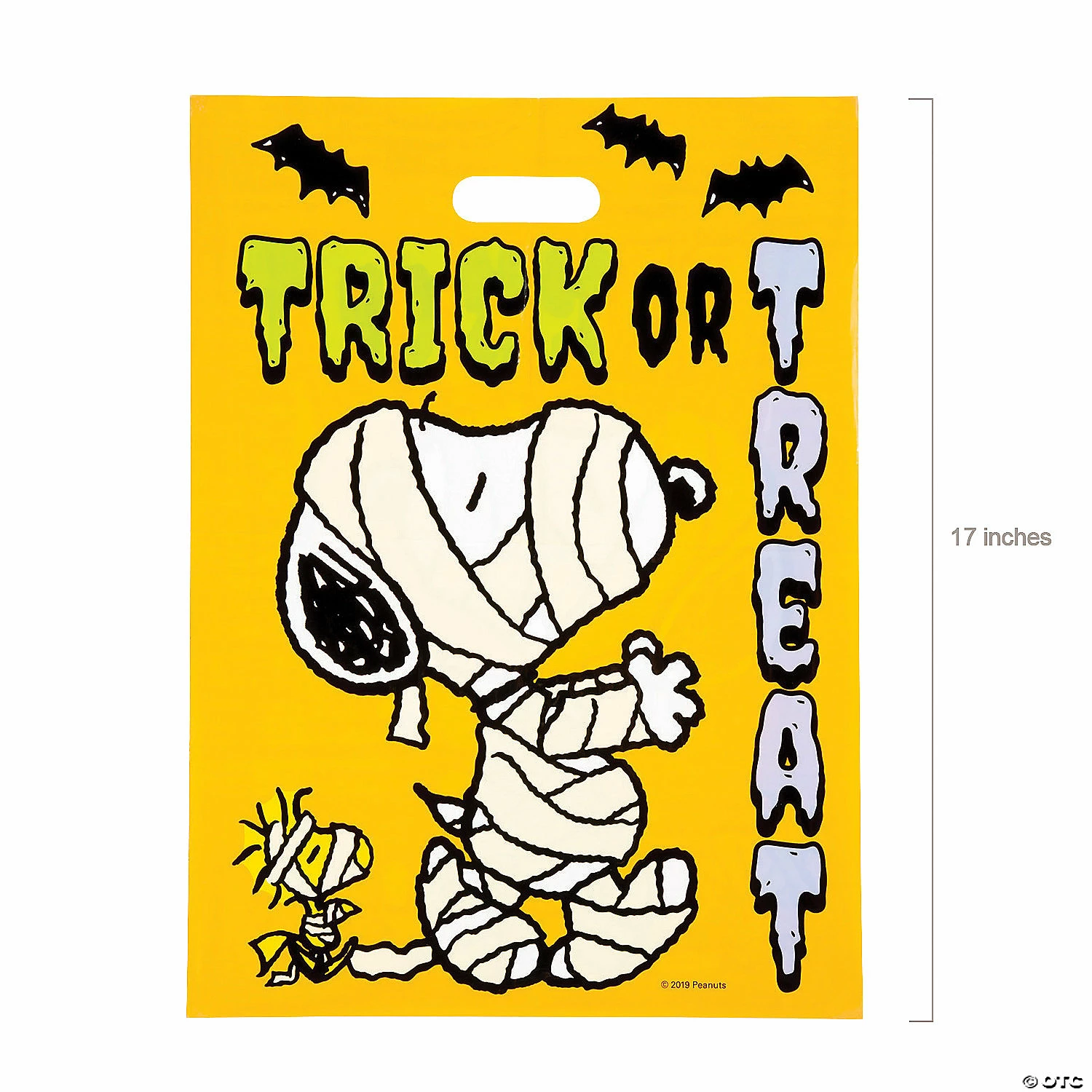 Cheap ๐ 12 1/2" x 17" Bulk Large Peanutsยฎ Snoopy ๐ Halloween Trick-Or-Treat Plastic Goody Bags - 50 Pc. ๐ - Image 2