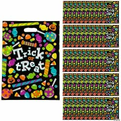 Best deal โจ 12 1/2" x 17" Bulk Large Sweet ๐ Halloween Trick-Or-Treat Plastic Goody Bags - 50 Pc. ๐