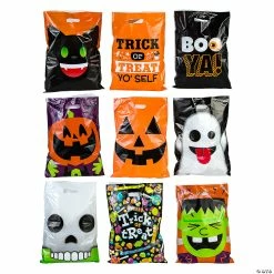 Top 10 ๐ฏ 12 1/2" x 17" Bulk Medium ๐ Halloween Trick-or-Treat Plastic Goody Bag Assortment - 250 Pc. ๐