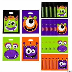 Best reviews of 💯 12 1/2" x 17" Bulk Monster Trick-or-Treat Bags- 100 Pc. 🌟