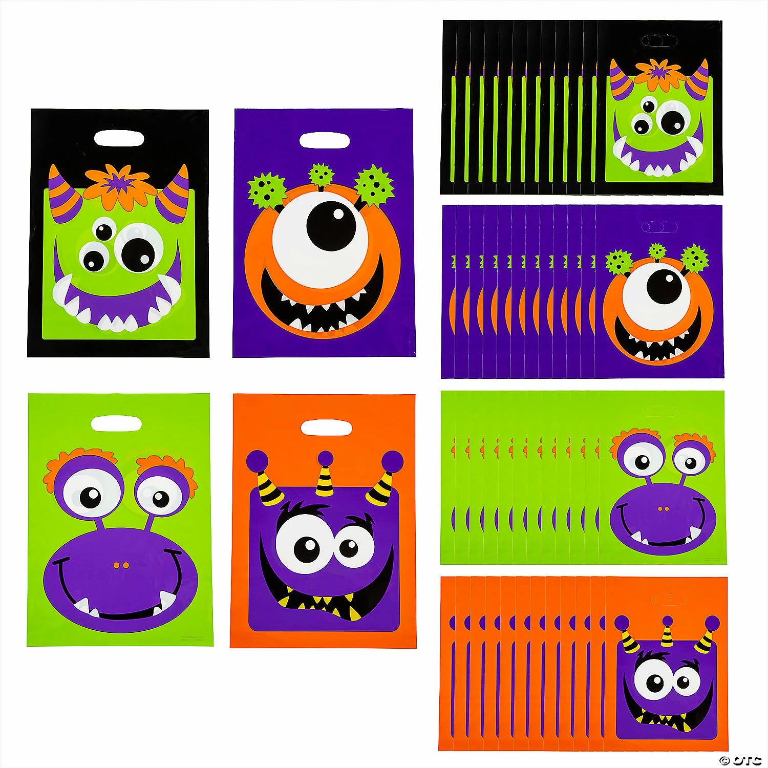 Best reviews of 💯 12 1/2" x 17" Bulk Monster Trick-or-Treat Bags- 100 Pc. 🌟