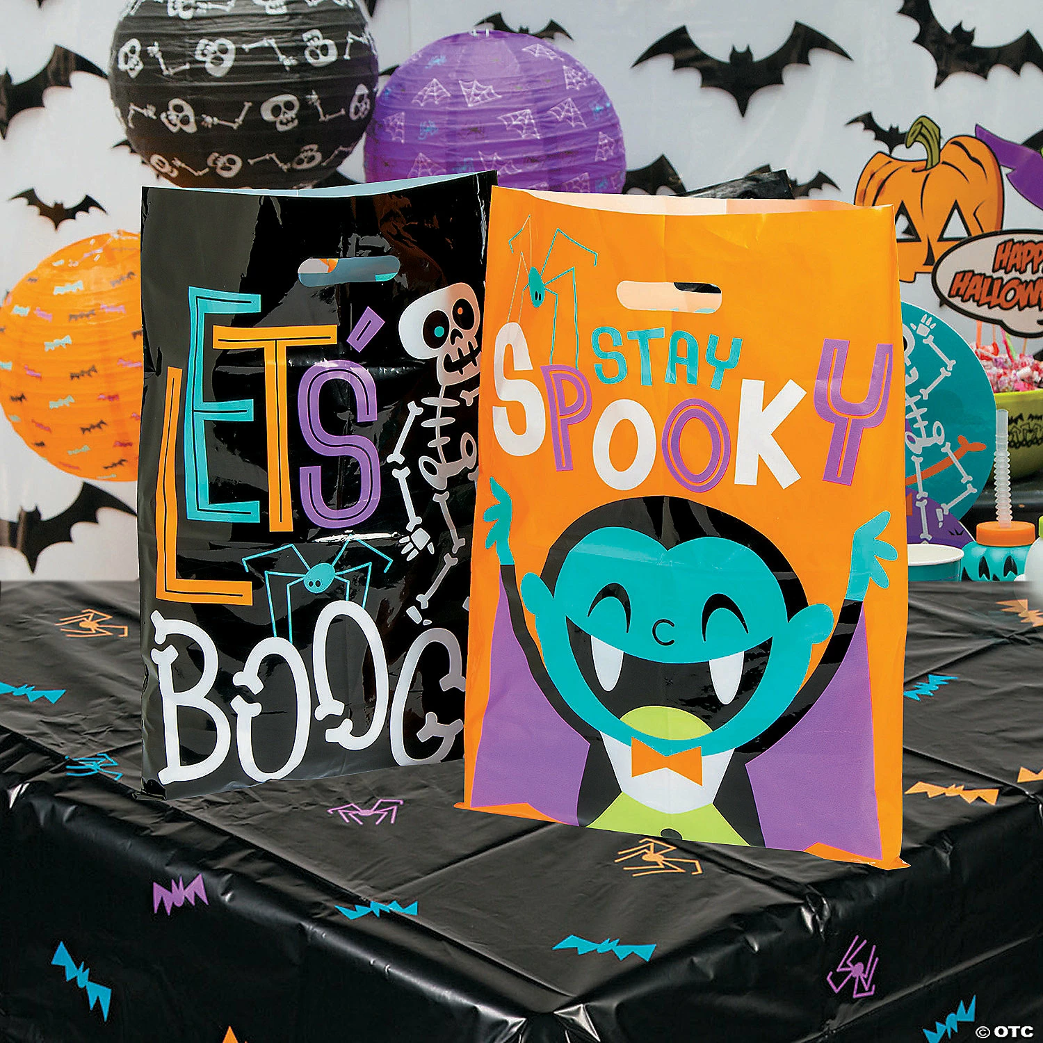 Best Pirce ๐ 12-1/2" x 17" Goofy Ghouls Plastic Trick-or-Treat Bags - 50 Pc. โญ - Image 3