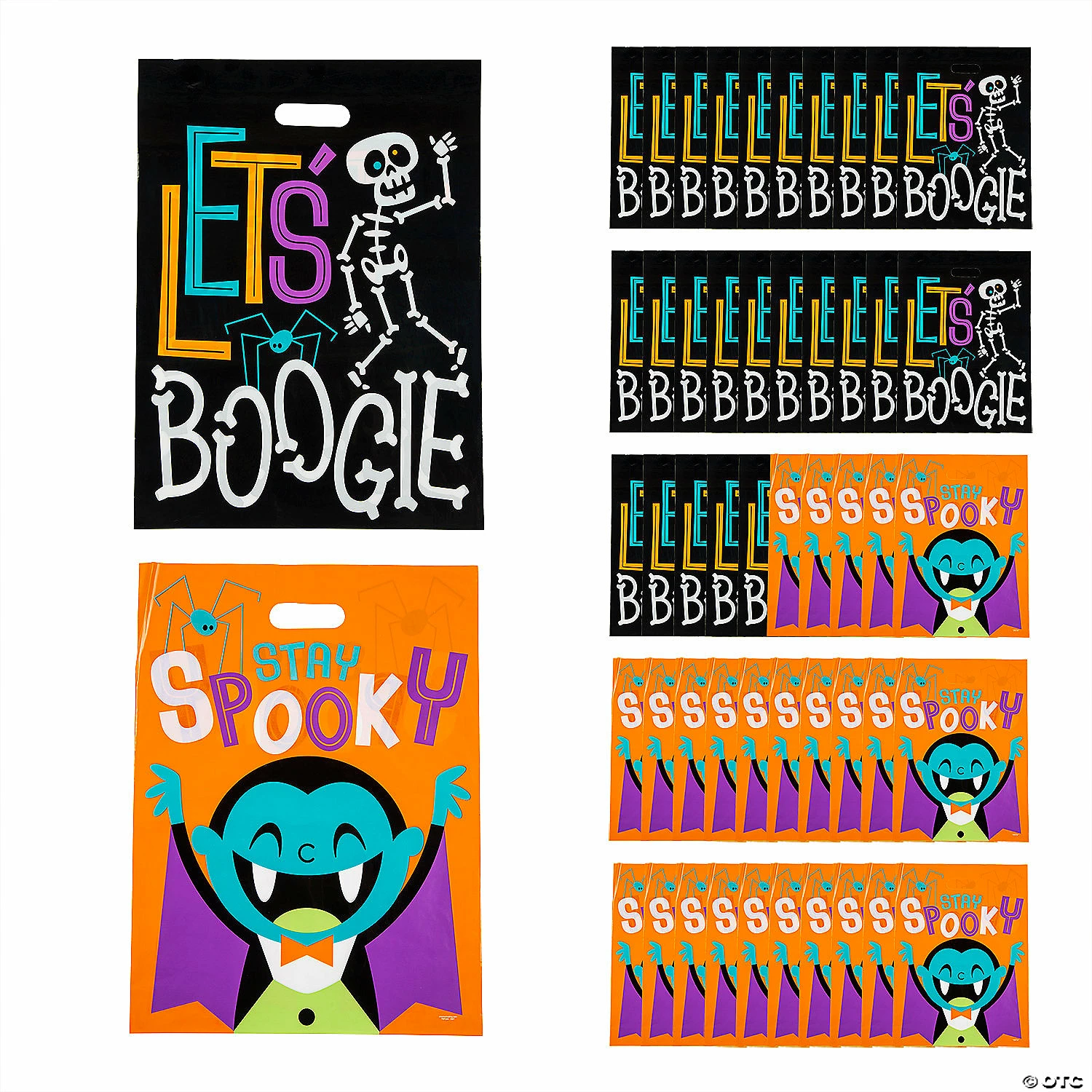 Best Pirce ๐ 12-1/2" x 17" Goofy Ghouls Plastic Trick-or-Treat Bags - 50 Pc. โญ