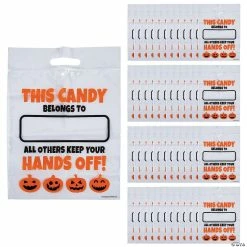 Deals 🎁 12 1/2" x 17"Large 🦇 Halloween Resealable Plastic Treat Bags - 50 Pc. ❤️