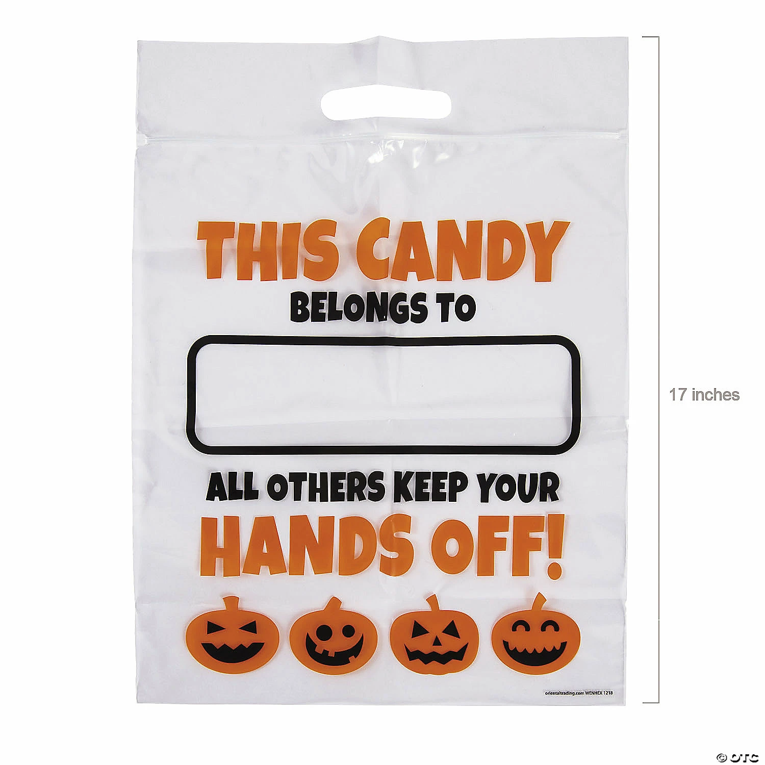 Deals 🎁 12 1/2" x 17"Large 🦇 Halloween Resealable Plastic Treat Bags - 50 Pc. ❤️ - Image 2