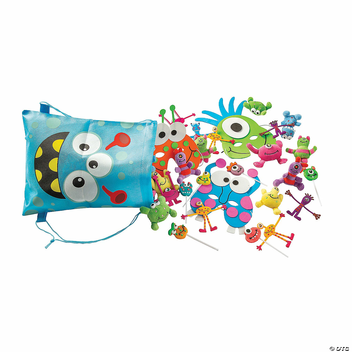 Outlet 🔥 12" x 15" Medium Nonwoven Silly Monster Drawstring Bags - 12 Pc. 🥰 - Image 3
