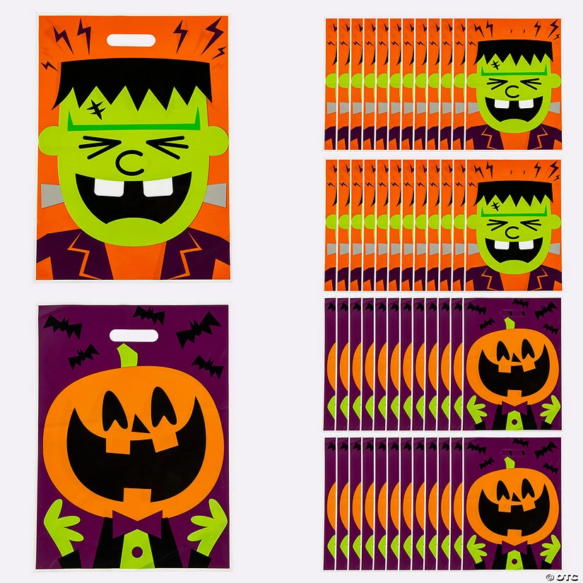 Cheap ๐ฏ 12 1/2" x 17" Bulk ๐ฆ Halloween Character Plastic Trick-or-Treat Goody Bags - 50 Pc. ๐คฉ - Image 2