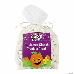 Wholesale 🎁 Personalized Medium Religious Pumpkin Cellophane Gift Bag Kit - 50 Pc. ⭐