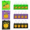Outlet 💯 15" x 15" Large Nonwoven Glow-in-the-Dark Christian Pumpkin Tote Bags - 12 Pc. ⭐