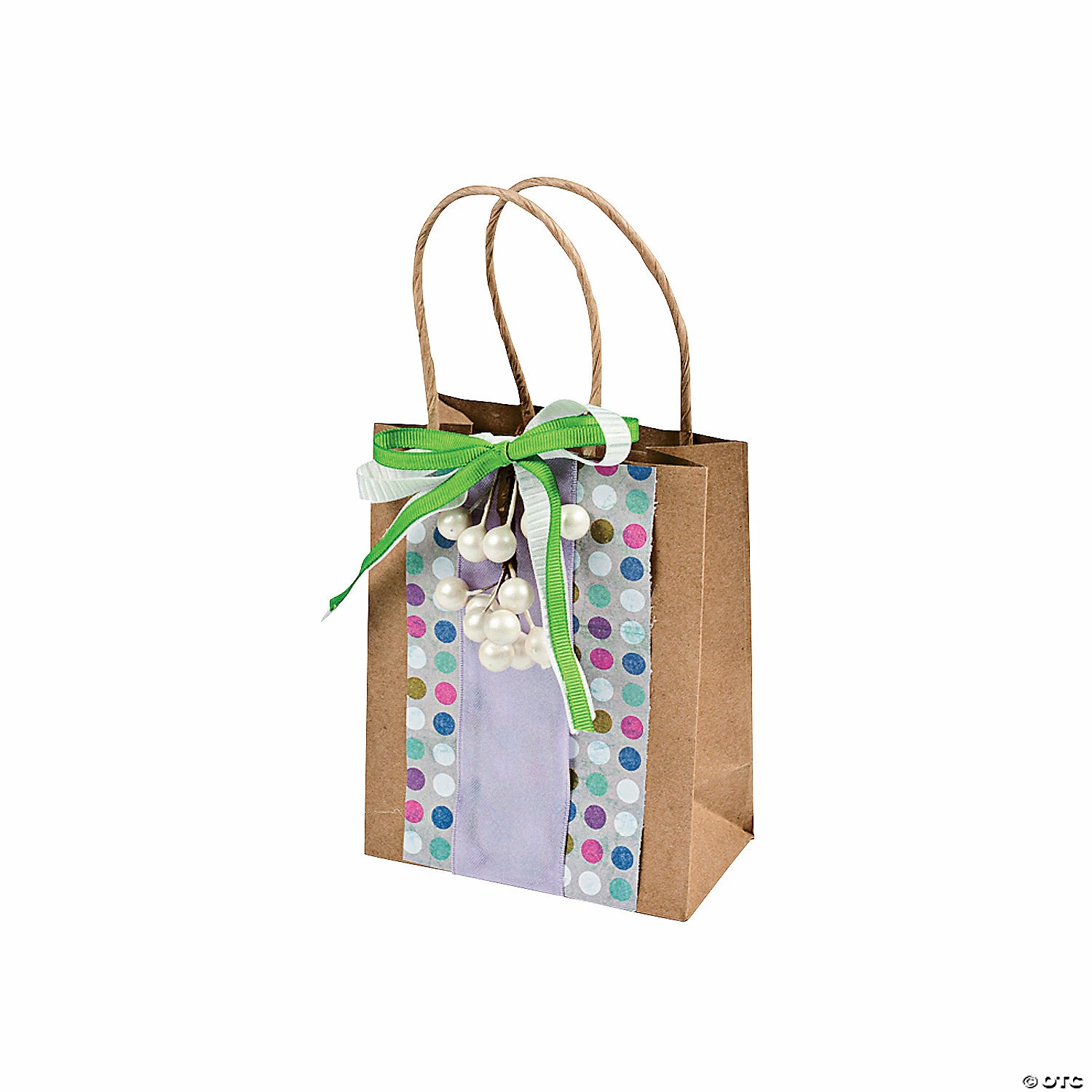 Cheap β¨ 4 1/2" x 2" x 5 3/4" Small Brown Kraft Paper Gift Bags - 12 Pc. π - Image 3