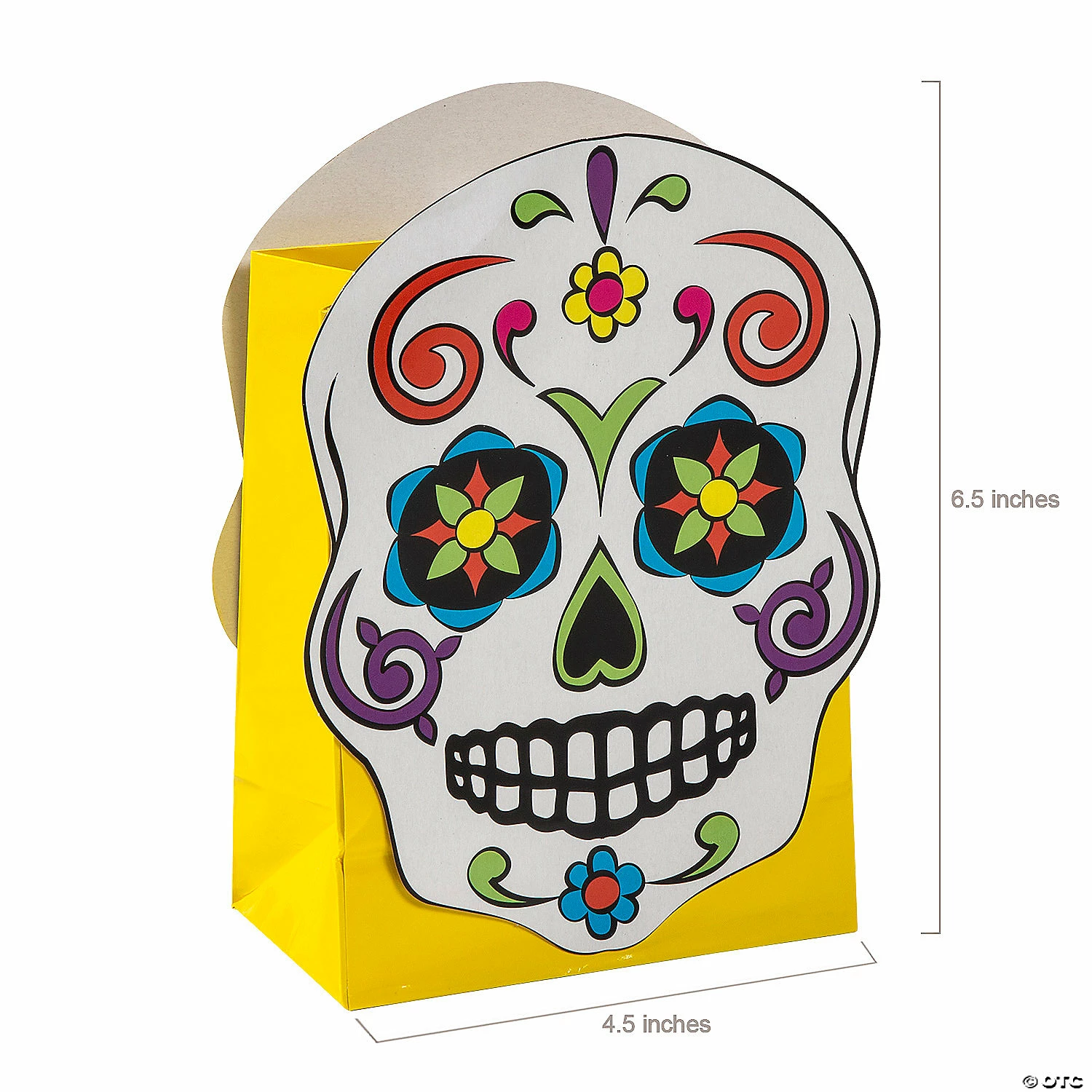 New ⭐ 4 1/2" x 6 1/2" Small Day of the Dead Paper Gift Bags - 12 Pc. 🎉 - Image 2