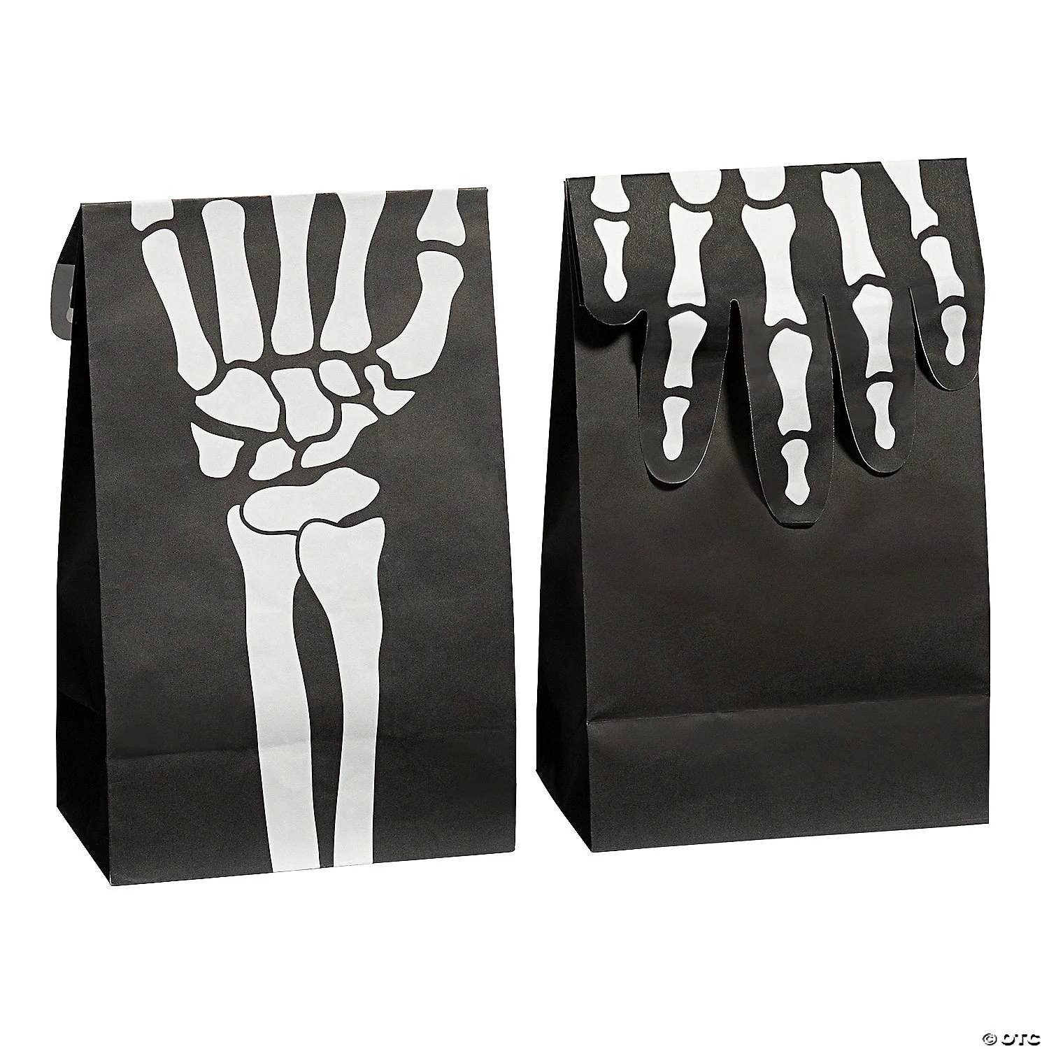 Best deal โญ 5 1/4" x 13" Fold-Over Skeleton Hand Paper Treat Bags - 12 Pc. ๐งจ - Image 3