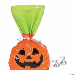 Budget ๐ 5" x 11 1/2" Bulk ๐ Halloween Jack-Oโ-Lantern Cellophane Bags - 50 Pc. โจ