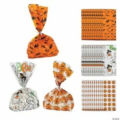 Promo ๐ฏ 5" x 11" Spooky ๐ฆ Halloween Cellophane Bag Assortment - 36 Pc. โ๏ธ