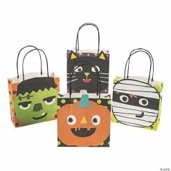 Cheap โค๏ธ 7" x 7 1/4" Medium Ghoul Gang ๐ Halloween Paper Gift Bags - 12 Pc. ๐