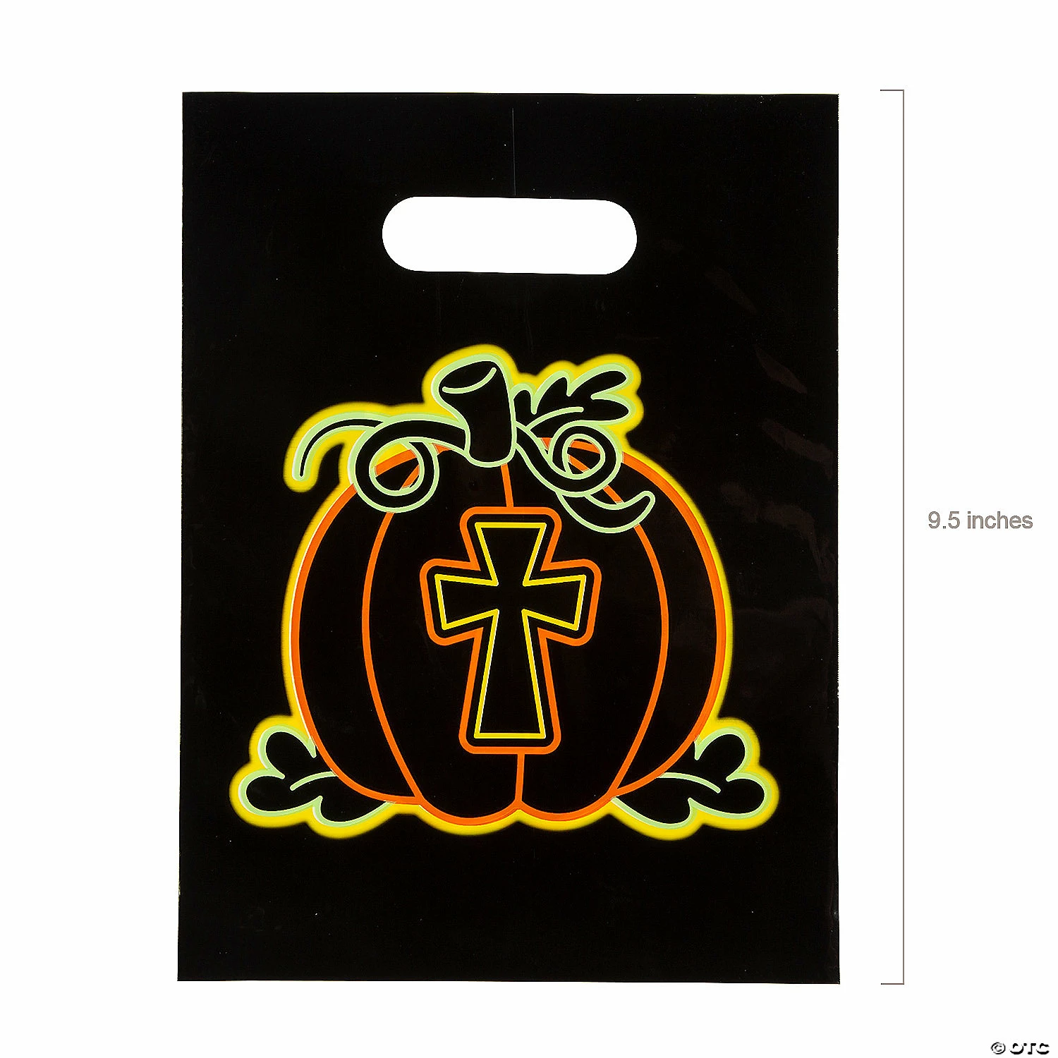 Best Sale ๐ 7" x 9 1/2" Bulk Neon Christian Pumpkin Goody Bags - 50 Pc. โ๏ธ - Image 2