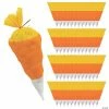 Deals 🧨 7" x 9" 🍬 Candy Corn-Shaped Cellophane Bags - 50 Pc. 😉