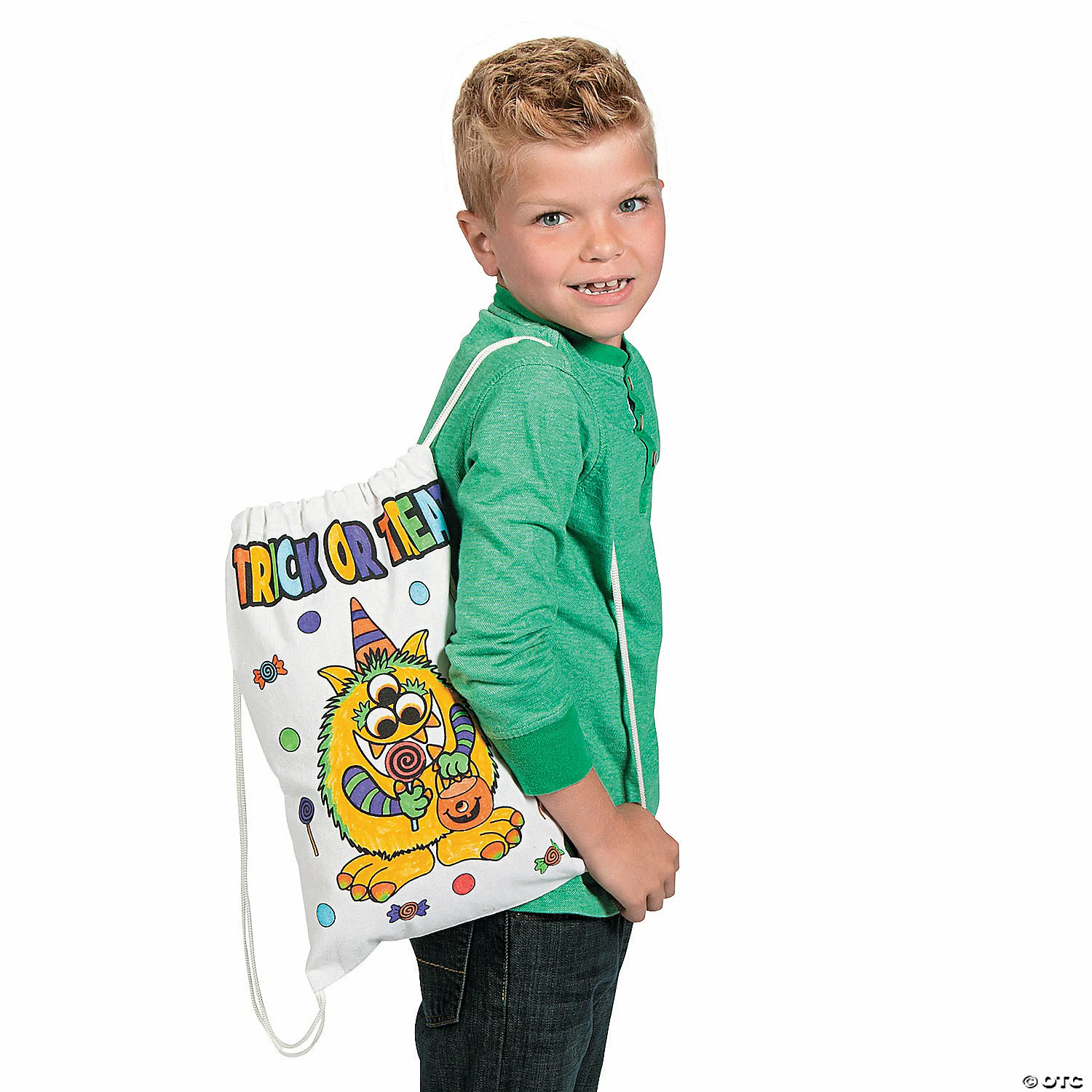 Discount 💯 Color Your Own Medium Trick-or-Treat Drawstring Bags - 12 Pc. 👍 - Image 3