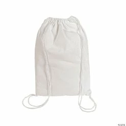 Best Pirce 😀 DIY Medium White Canvas Drawstring Bags - 48 Pc. 🌟