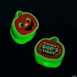 Buy โ๏ธ Glow in the Dark Christian Pumpkin Containers - 12 Pc. ๐