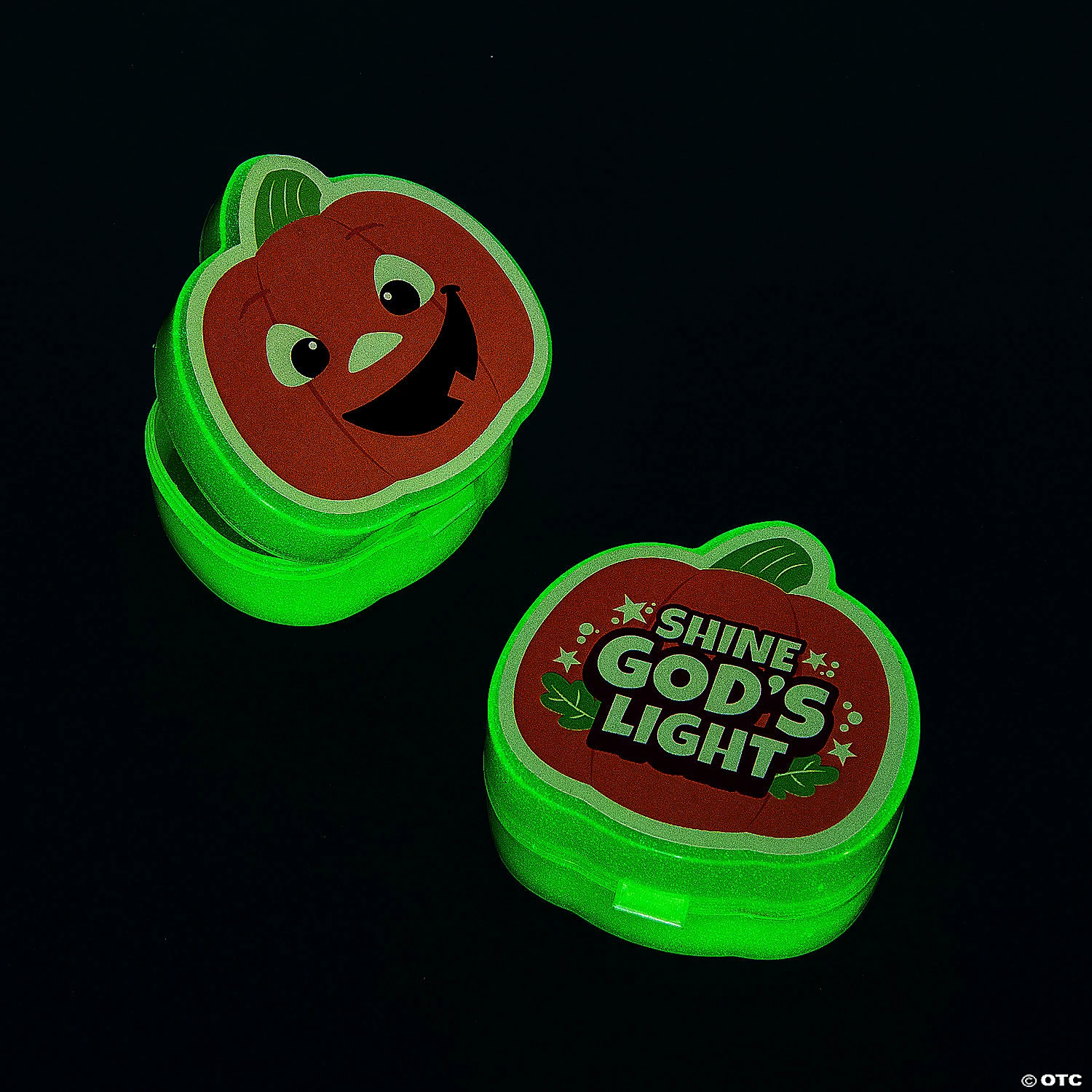 Buy βοΈ Glow in the Dark Christian Pumpkin Containers - 12 Pc. π