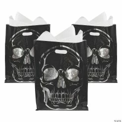 Brand new 😉 Reflective Foil Skull Trick-or-Treat Goody Bags - 50 Pc. 👏