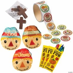 Best Sale ๐ฅ Religious Fall Scarecrow Goody Bag Kit for 72 โ 435 Pc. ๐คฉ